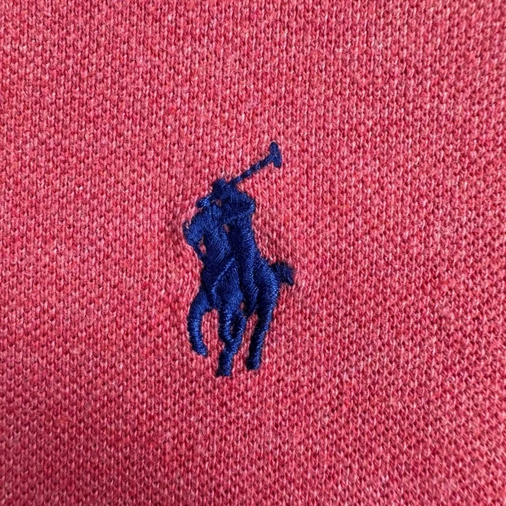 Polo Ralph Lauren Polo Shirt Mens LG Large‎ Pink Long Sleeve Classic Fit Pique